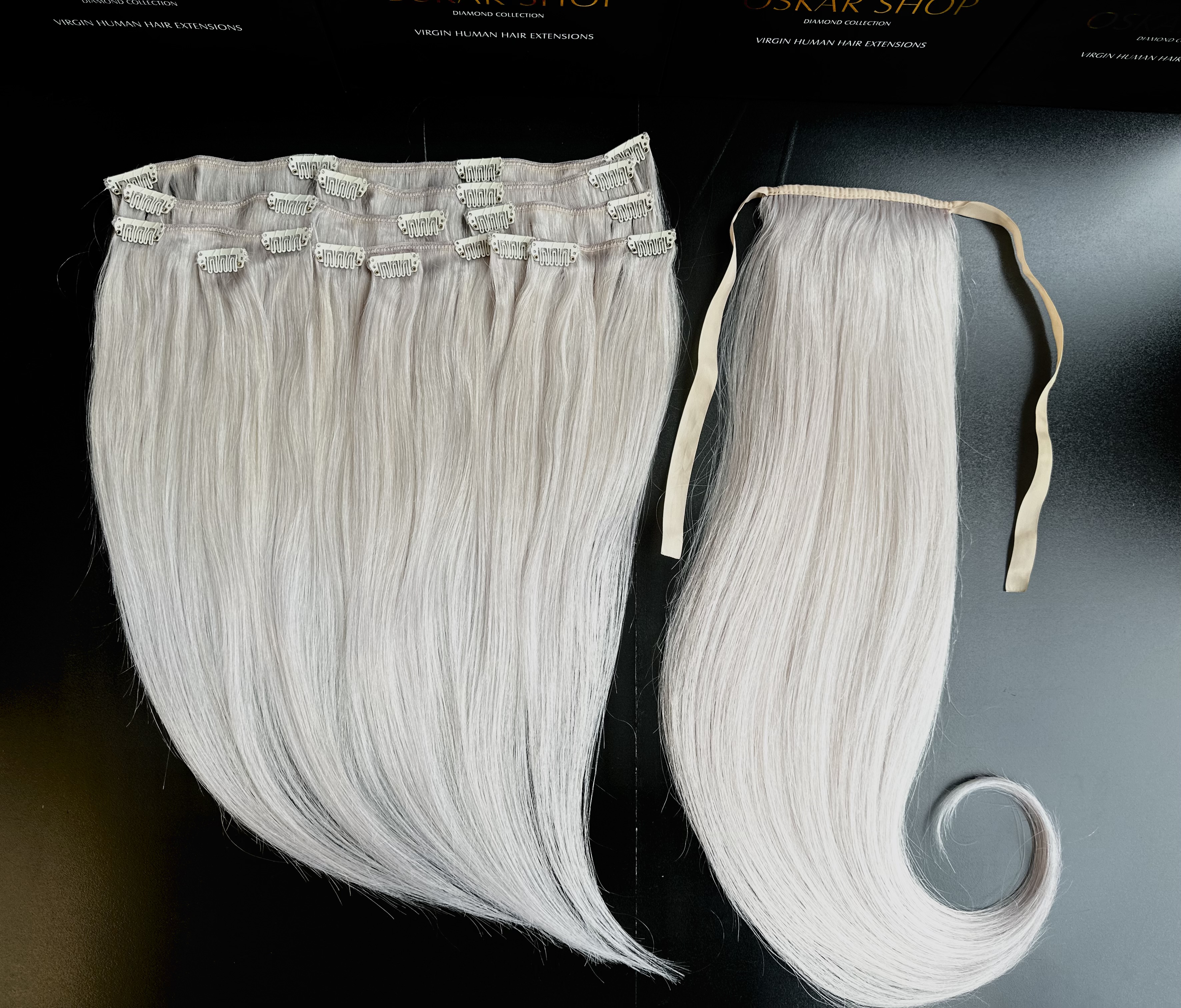 Extensii Clip-On Oskar Grey - Extensii de par București Extensii Clip-On Oskar Grey - Extensii de par București